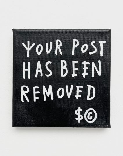 YOUR POST HAS BEEN REMOVED by Skeleton Cardboard
