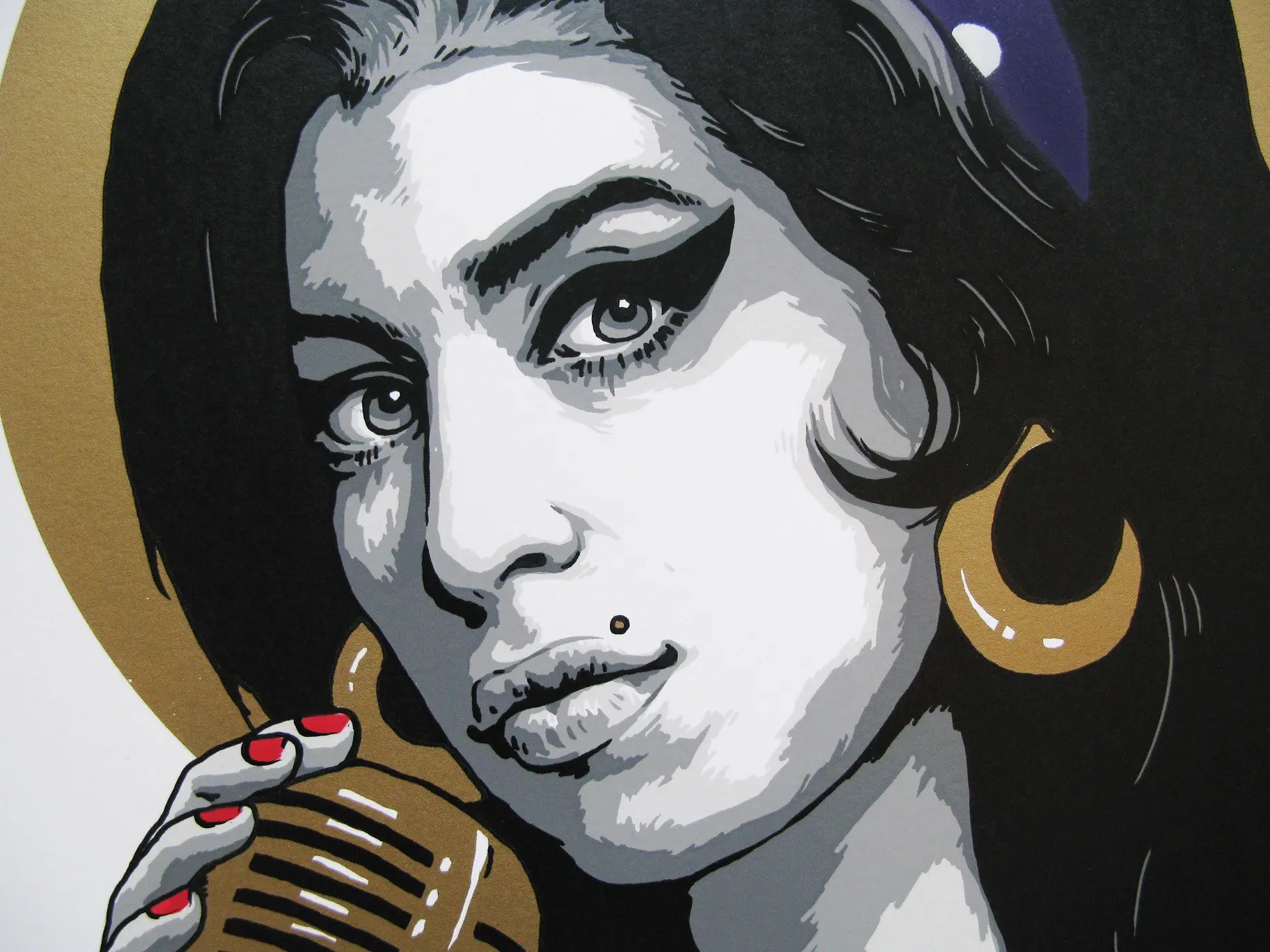 Amy - Purple (Hand-Finished Print) by ZABOU - Image 4