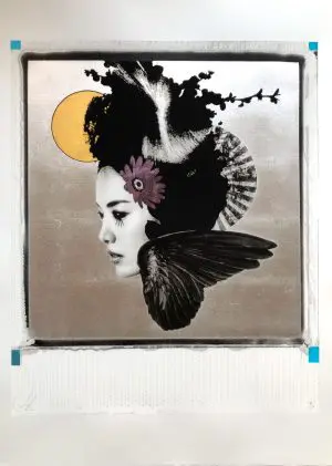 The Flowers Whirl Away Print by ANDREW MILLAR