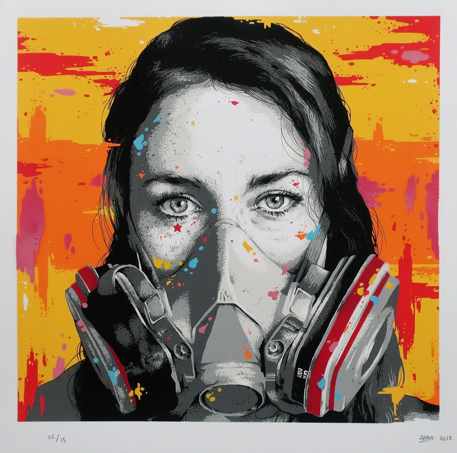 Born to Paint - Orange (Hand-Finished Print) by ZABOU - Image 6