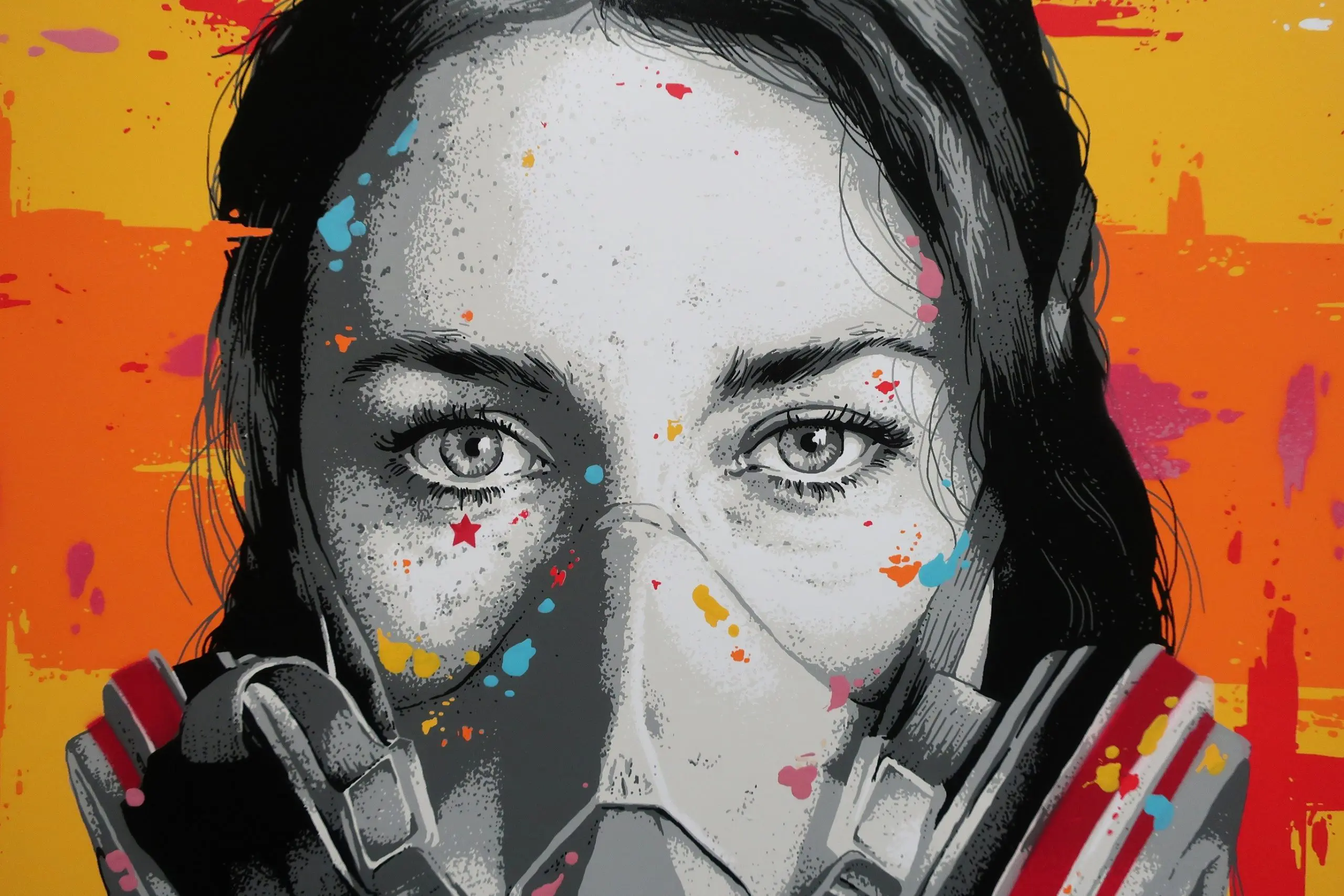 Born to Paint - Orange (Hand-Finished Print) by ZABOU - Image 7