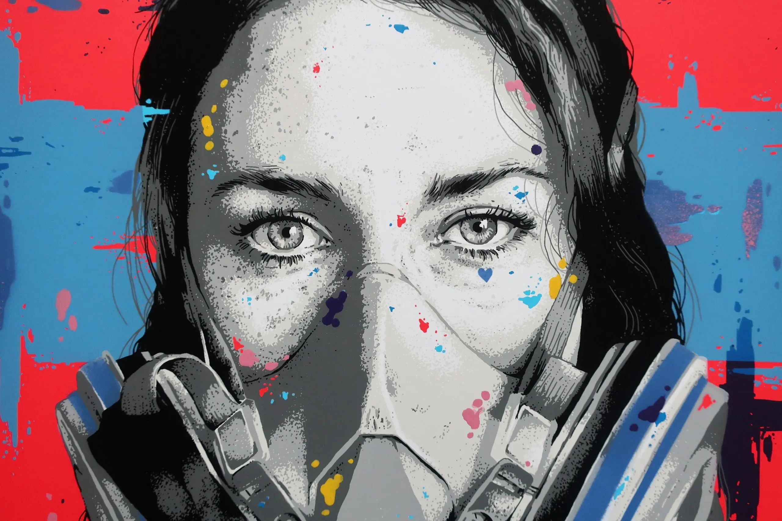 Born to Paint - Blue (Hand-Finished Print) by ZABOU - Image 7