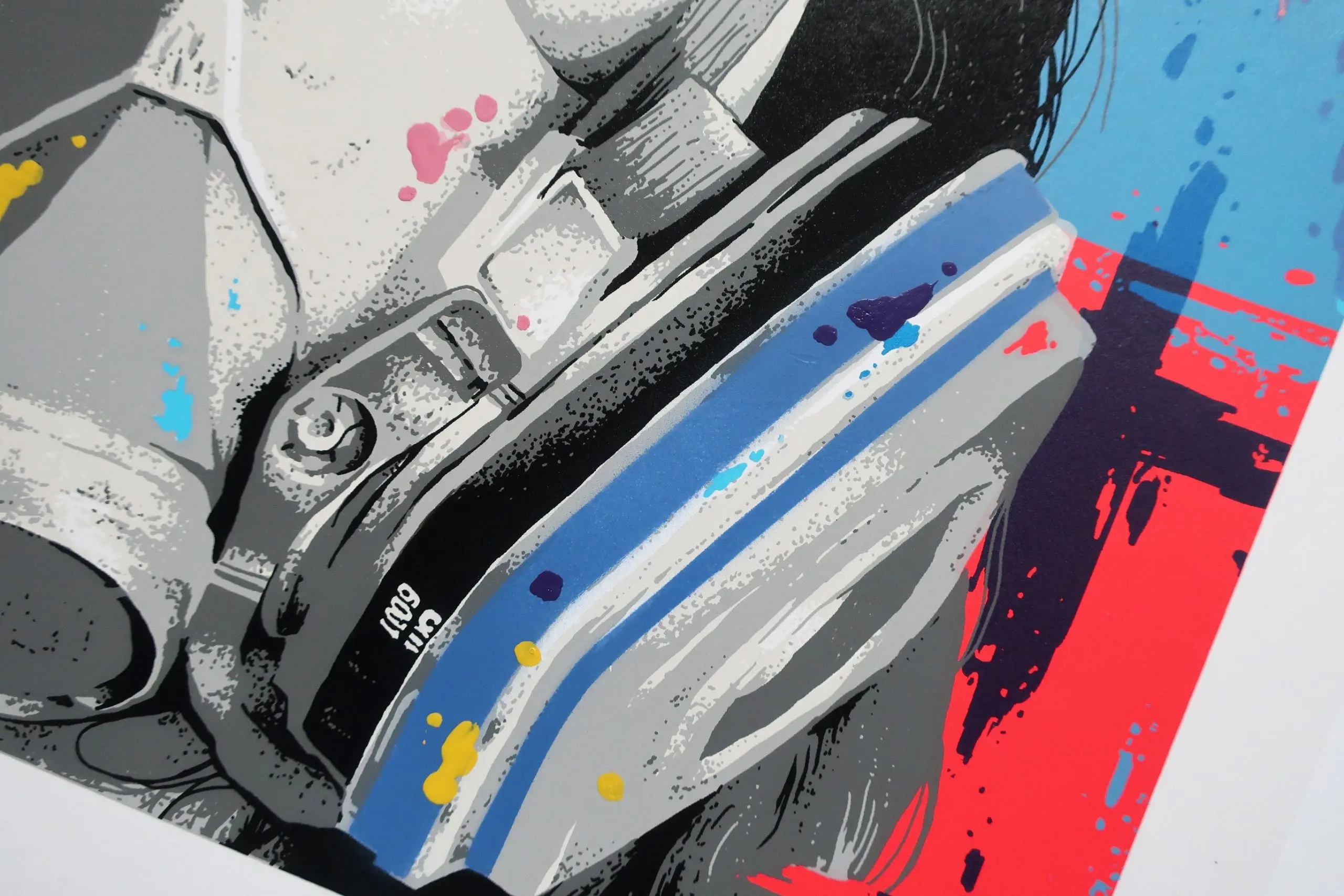 Born to Paint - Blue (Hand-Finished Print) by ZABOU - Image 2