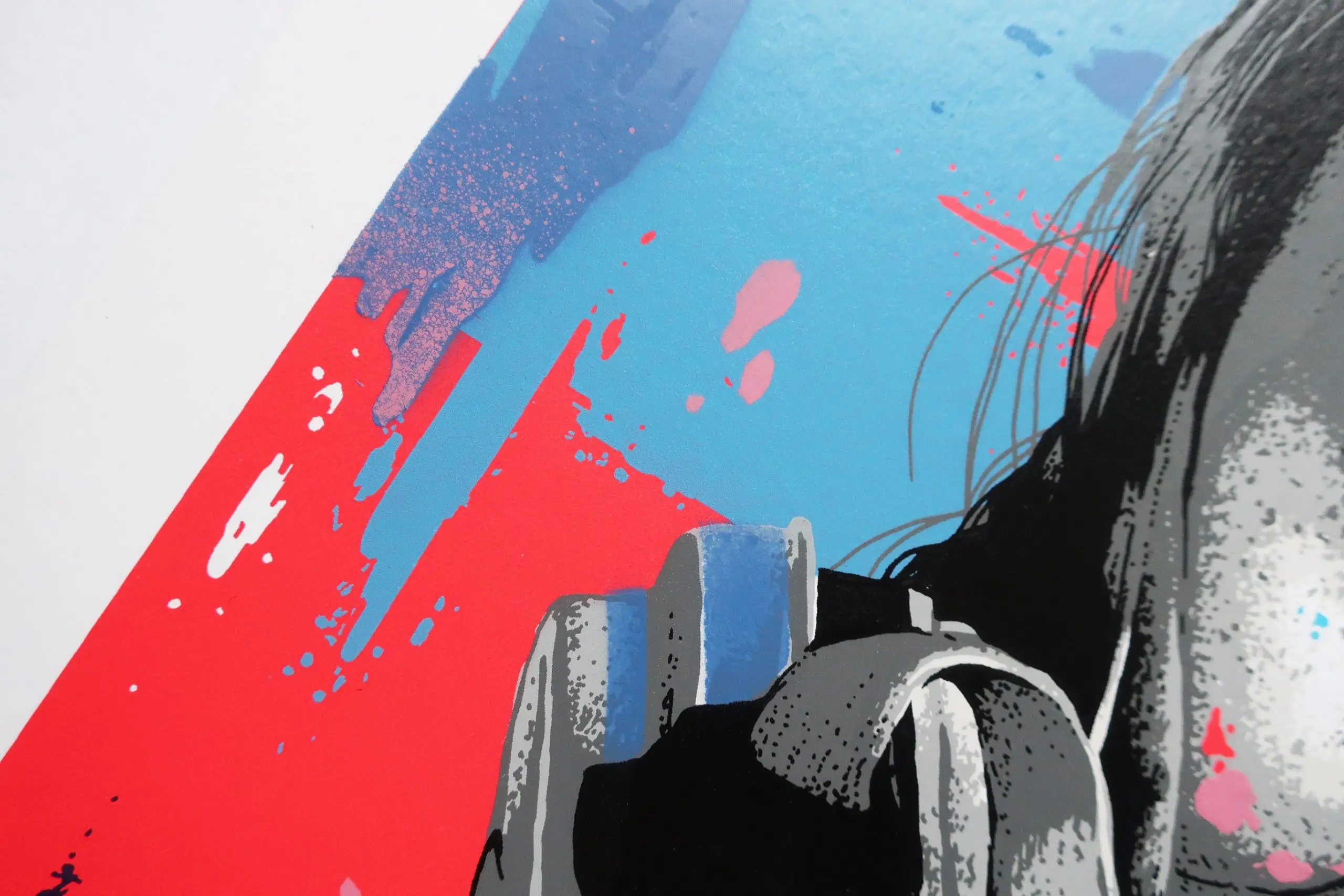 Born to Paint - Blue (Hand-Finished Print) by ZABOU - Image 3