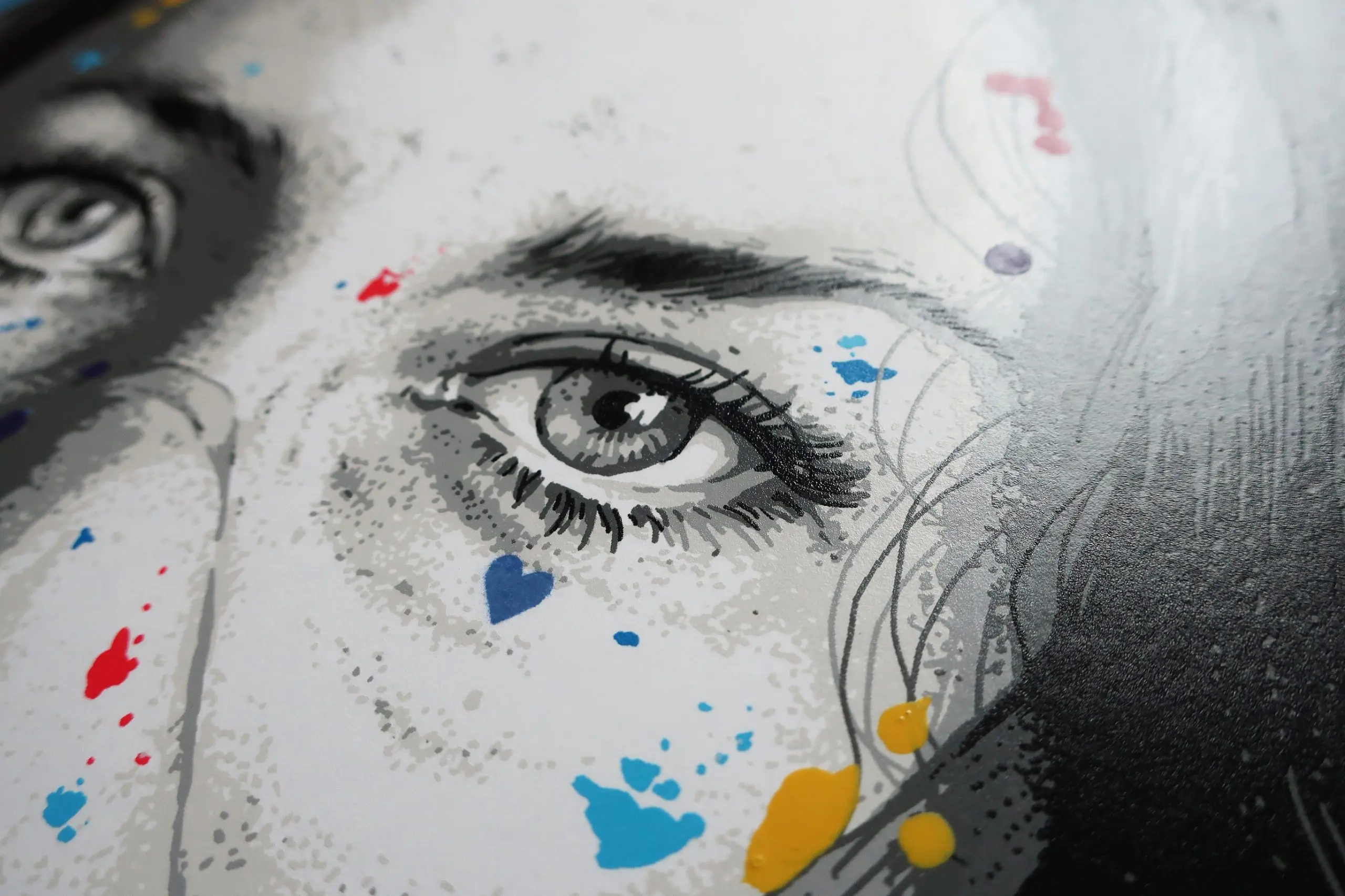 Born to Paint - Blue (Hand-Finished Print) by ZABOU - Image 4