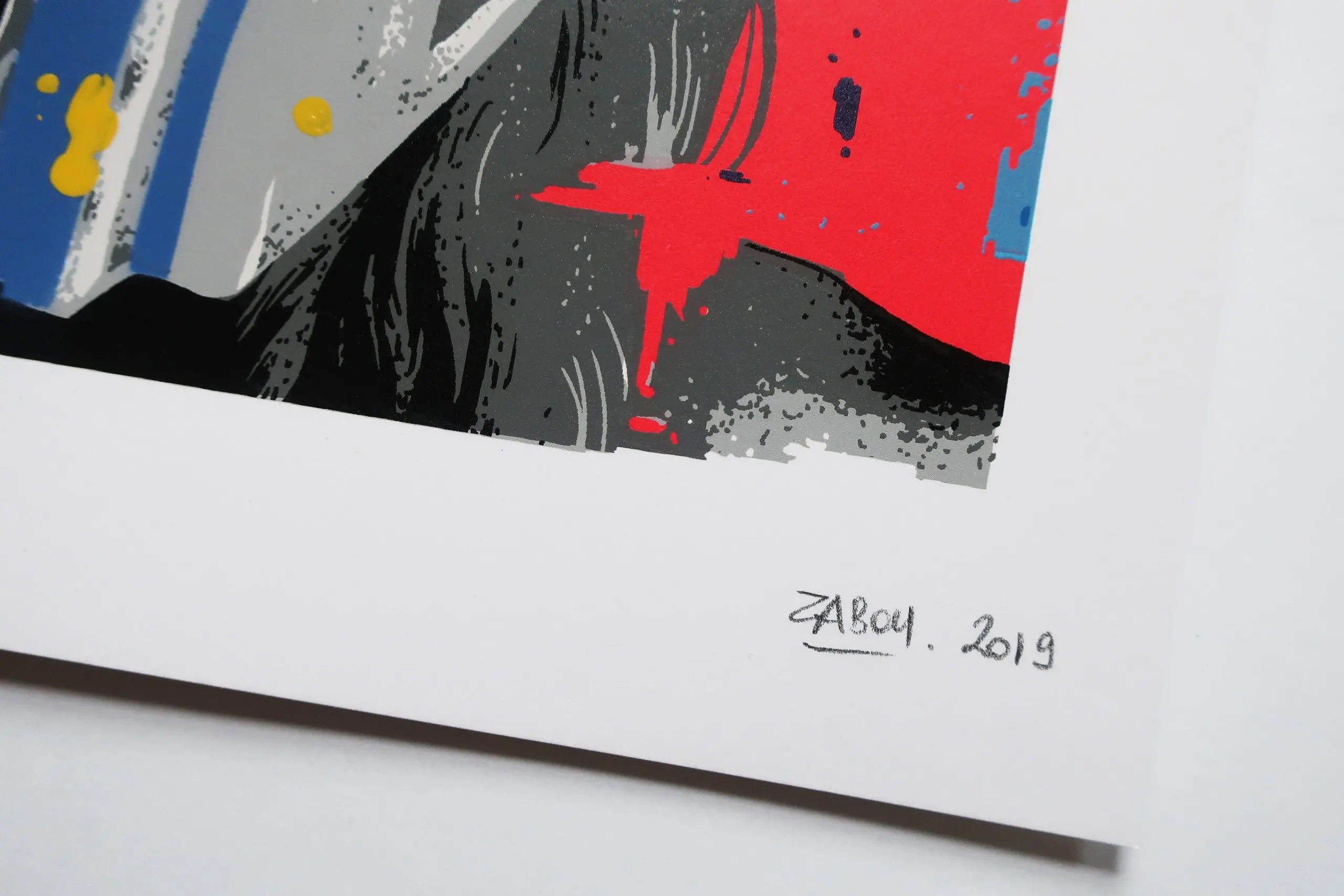 Born to Paint - Blue (Hand-Finished Print) by ZABOU - Image 5