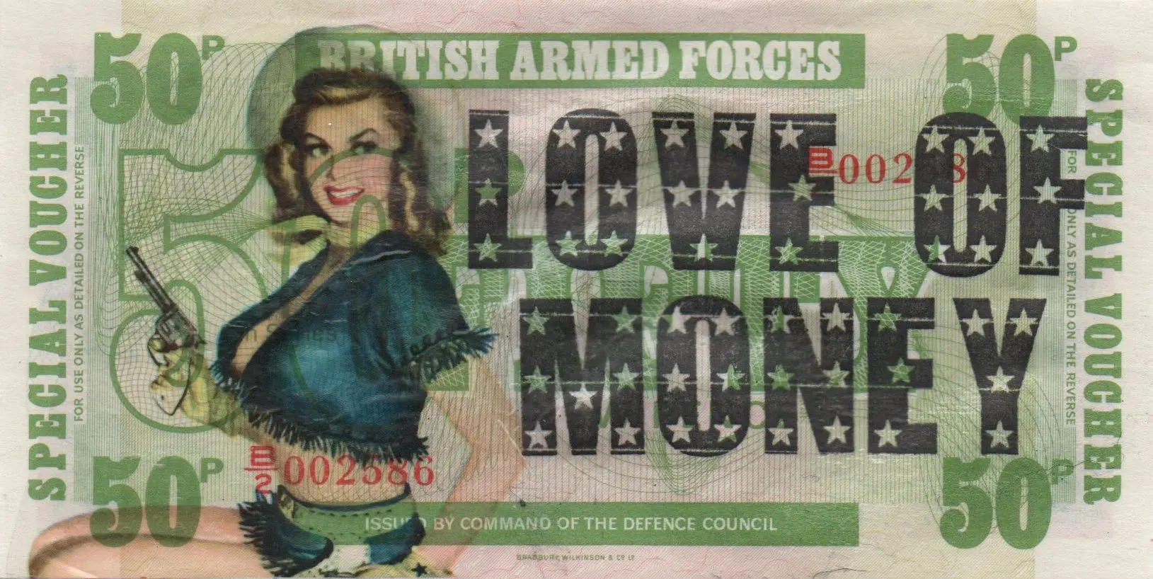 Love of Money 50p note by CARRIE REICHARDT