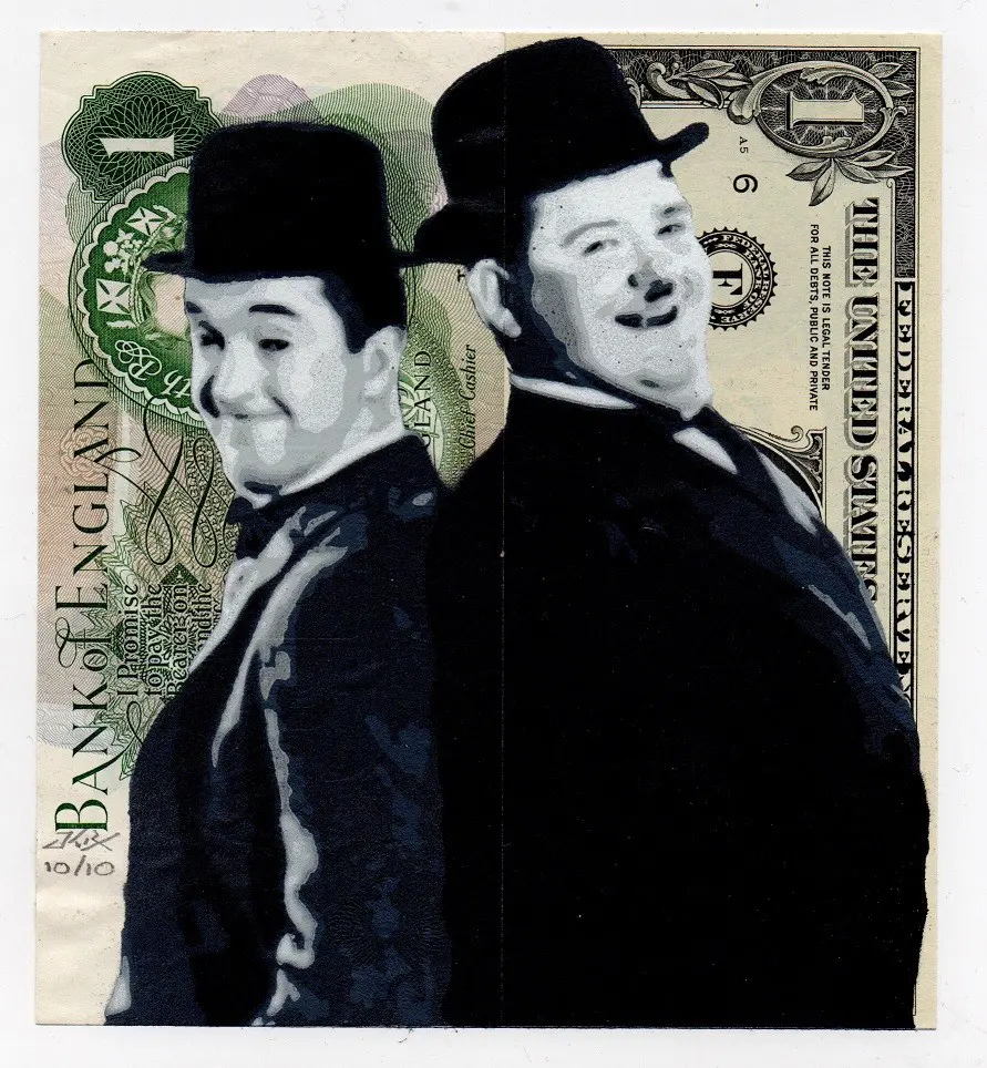 Laurel & Hardy Dollar and Pound by JKRX