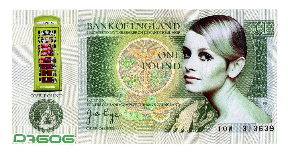 Queen Twiggy Pound note by D7606