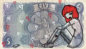 Money Can't Buy Me Love Pound note by C3