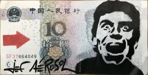 Can't Buy Me Love Chinese note by JEF AEROSOL