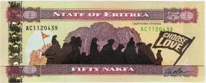And We Walk Eritrean 50 note by AIDA WILDE