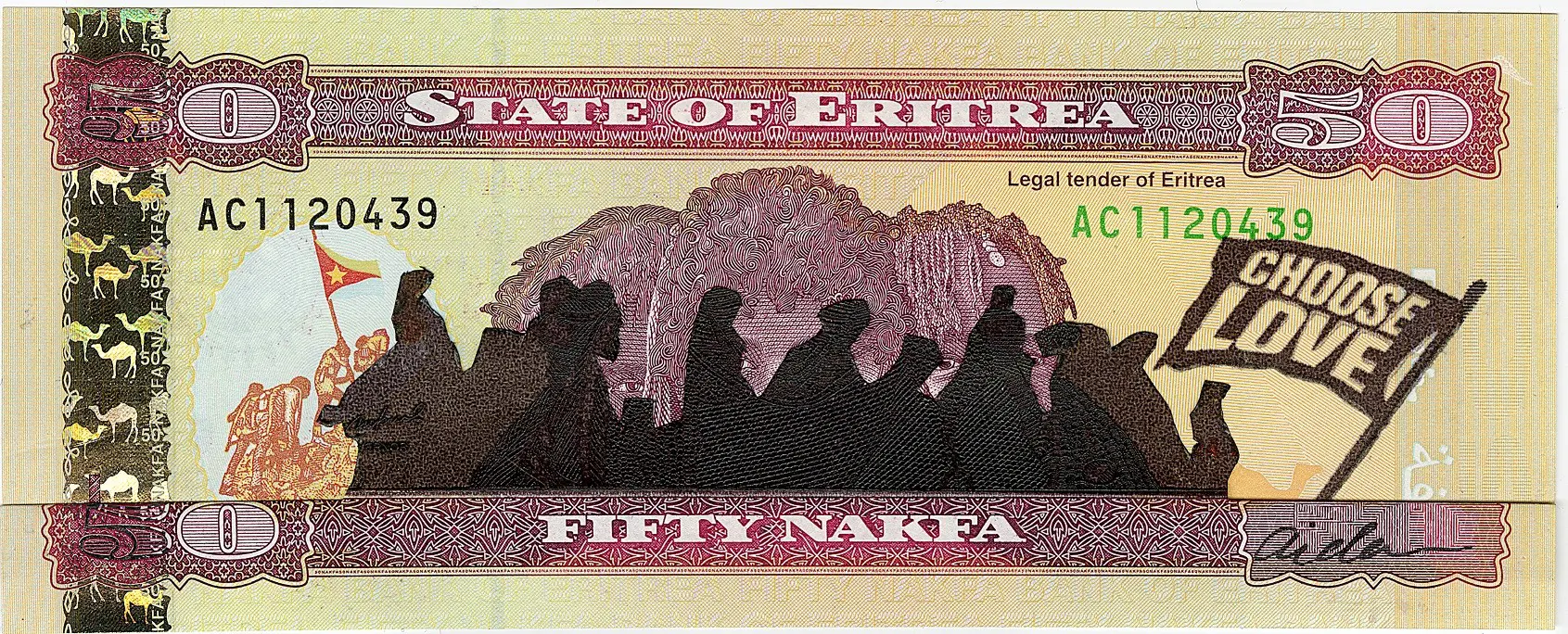 And We Walk Eritrean 50 note by AIDA WILDE