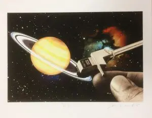 Dj Open Edition Mini Print by Joe Webb