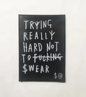 Trying Really Hard Not To Swear by SKELETON CARDBOARD