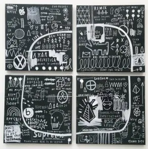 Untitled (Set of 4) by SKELETON CARDBOARD