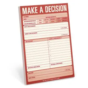 MAKE A DECISION PAD