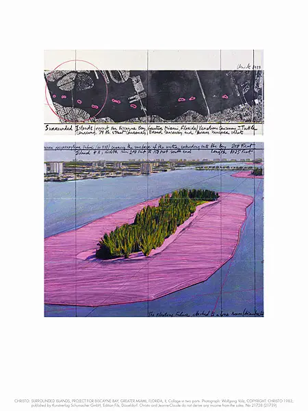 CHRISTO "SURROUNDED ISLANDS, MIAMI II PROJECT BRISBANE BAY " PRINT