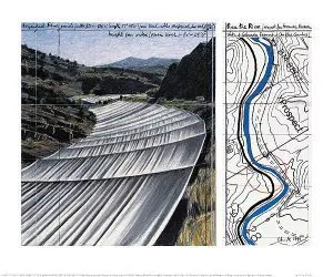 CHRISTO "OVER THE RIVER XI, PROJECT FOR ARKANSAS RIVER" PRINT