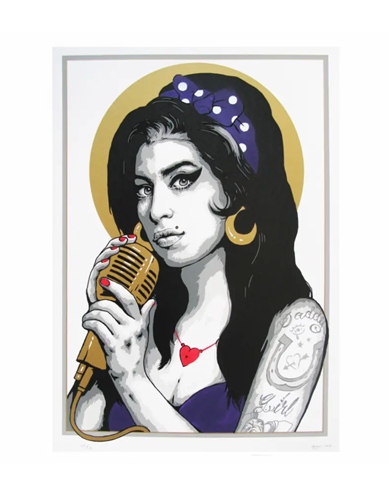 Amy - Purple (Hand-Finished Print) by ZABOU