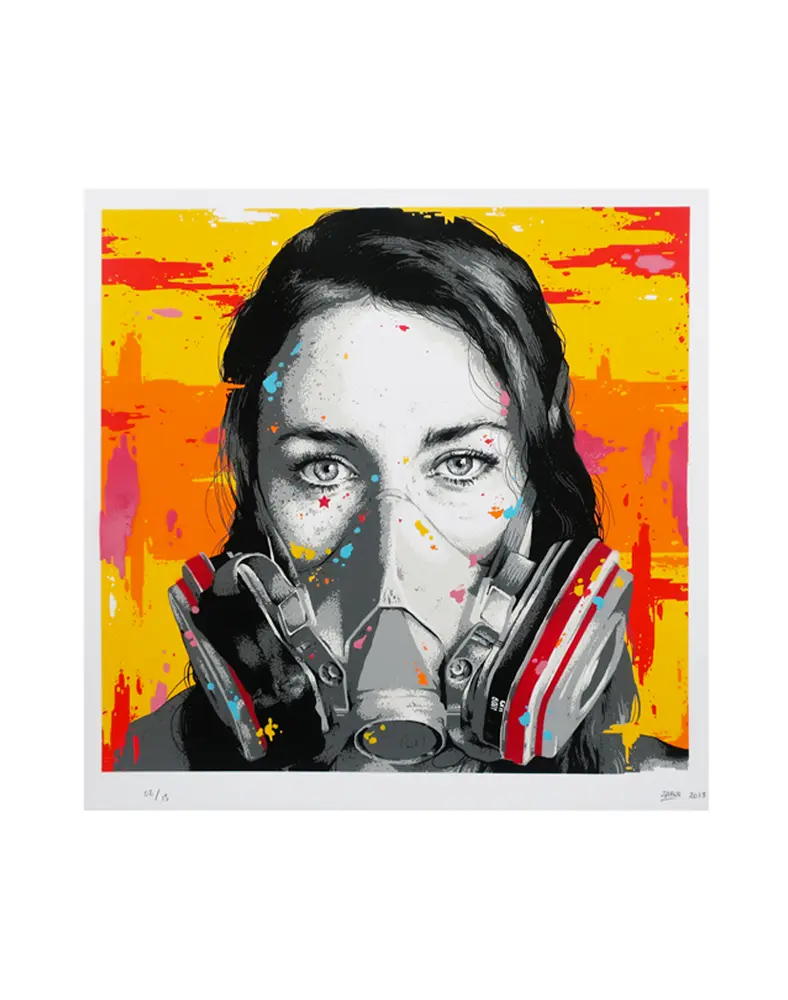 Born to Paint - Orange (Hand-Finished Print) by ZABOU