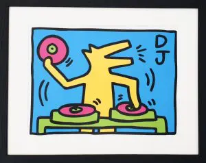 Untitled (DJ) By Haring Mini Print