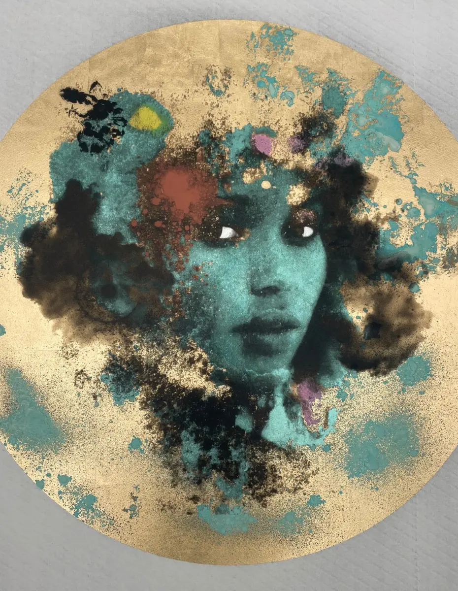 Ripples screen print XL (turquoise face) by Andrew Millar - Image 3