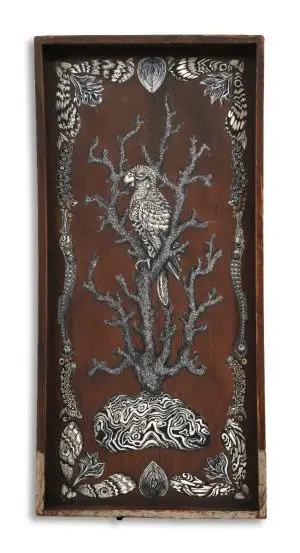 No Feather Left Behind (After Joseph Cornell) by LILY MIXE