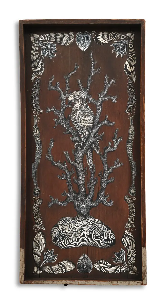 No Feather Left Behind (After Joseph Cornell) by LILY MIXE