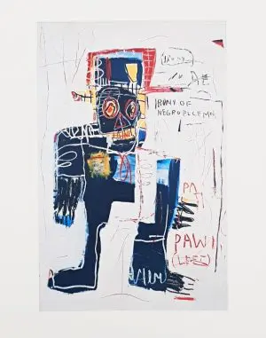 Irony Of Negro Policeman, 1981 By Basquiat Mini Print