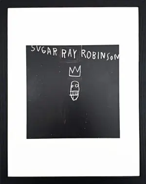 Sugar Ray Robinson by Basquiat Mini Print