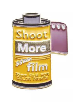 SHOOT MORE 35MM FILM PIN