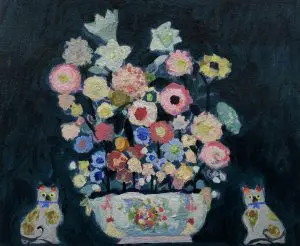 China Cats and Porcelain Flowers by Charlotte Hardy