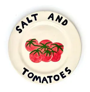 Salt and Tomatoes Plate by Harry Jones London