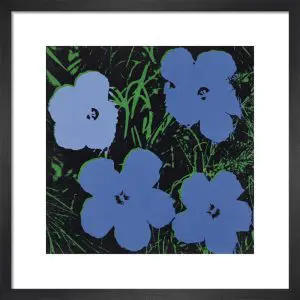 FLOWERS 1964 BLUE GREEN WARHOL MINI PRINT