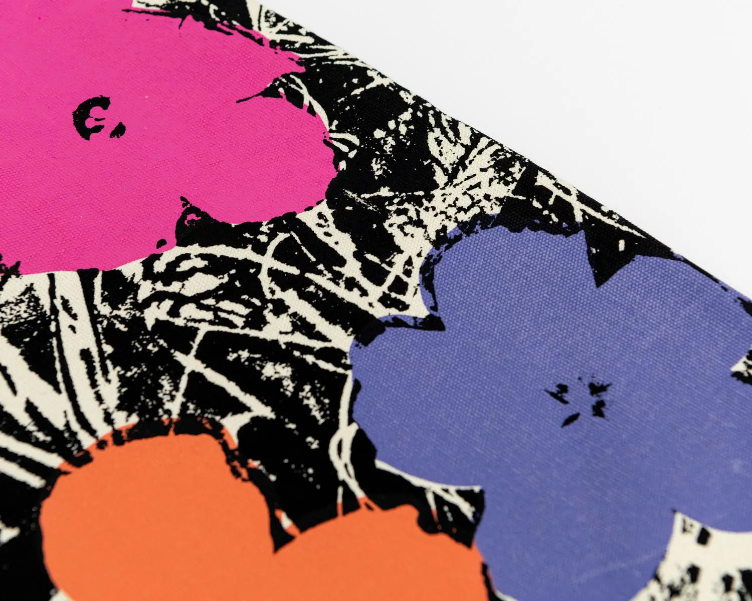 WARHOL PINK FLOWERS CANVAS TOTE BAG - Image 4