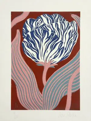 Stripey Tulip (Pink) by Grace Gillespie