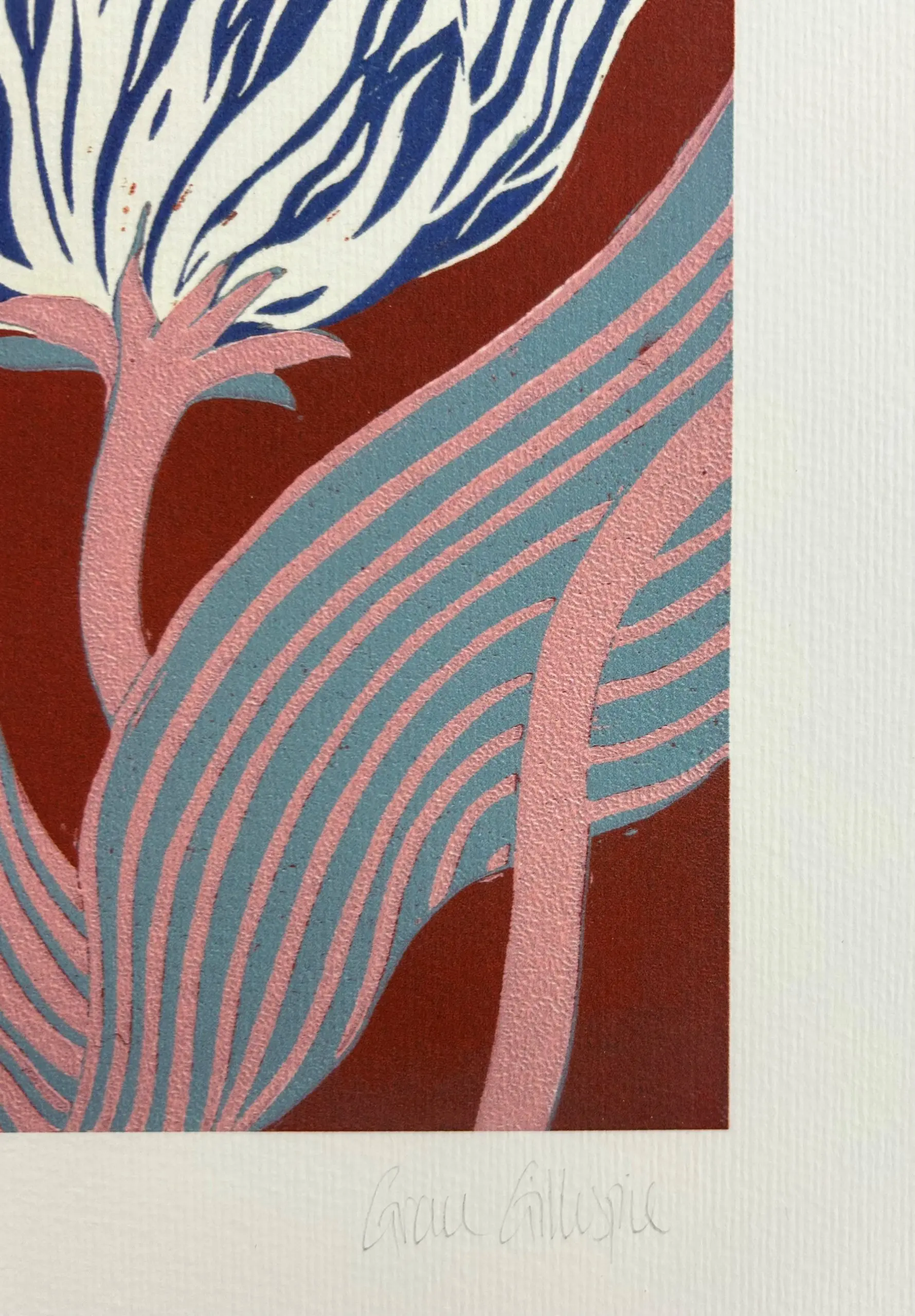 STRIPEY TULIP IN PINK BY GRACE GILLESPIE - Image 4