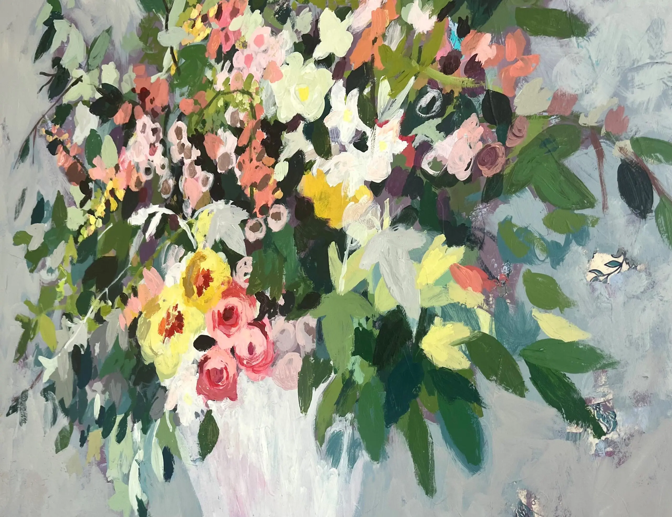 Orange Hollyhocks by Charlotte Hardy - Image 3