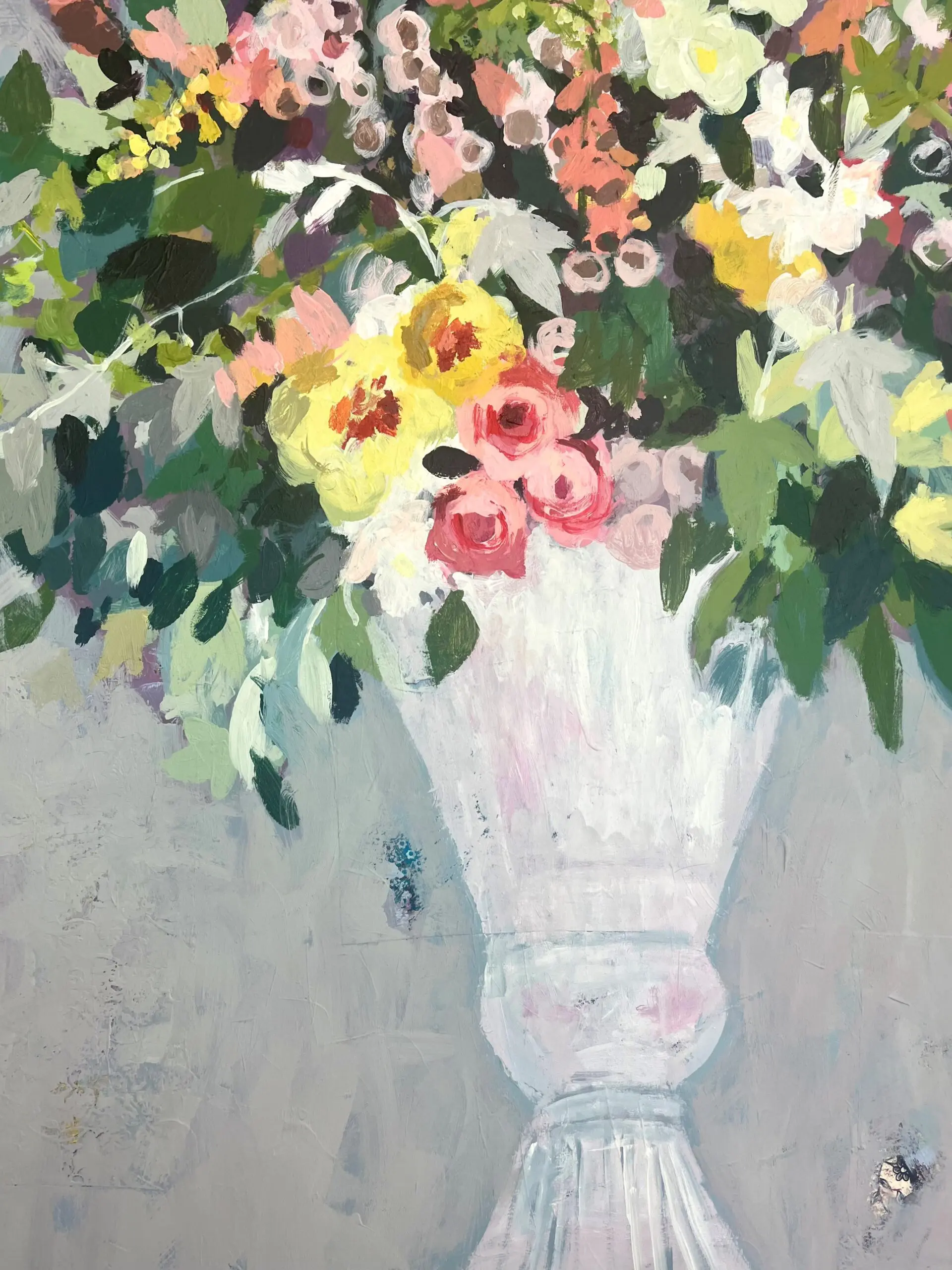 Orange Hollyhocks by Charlotte Hardy - Image 2