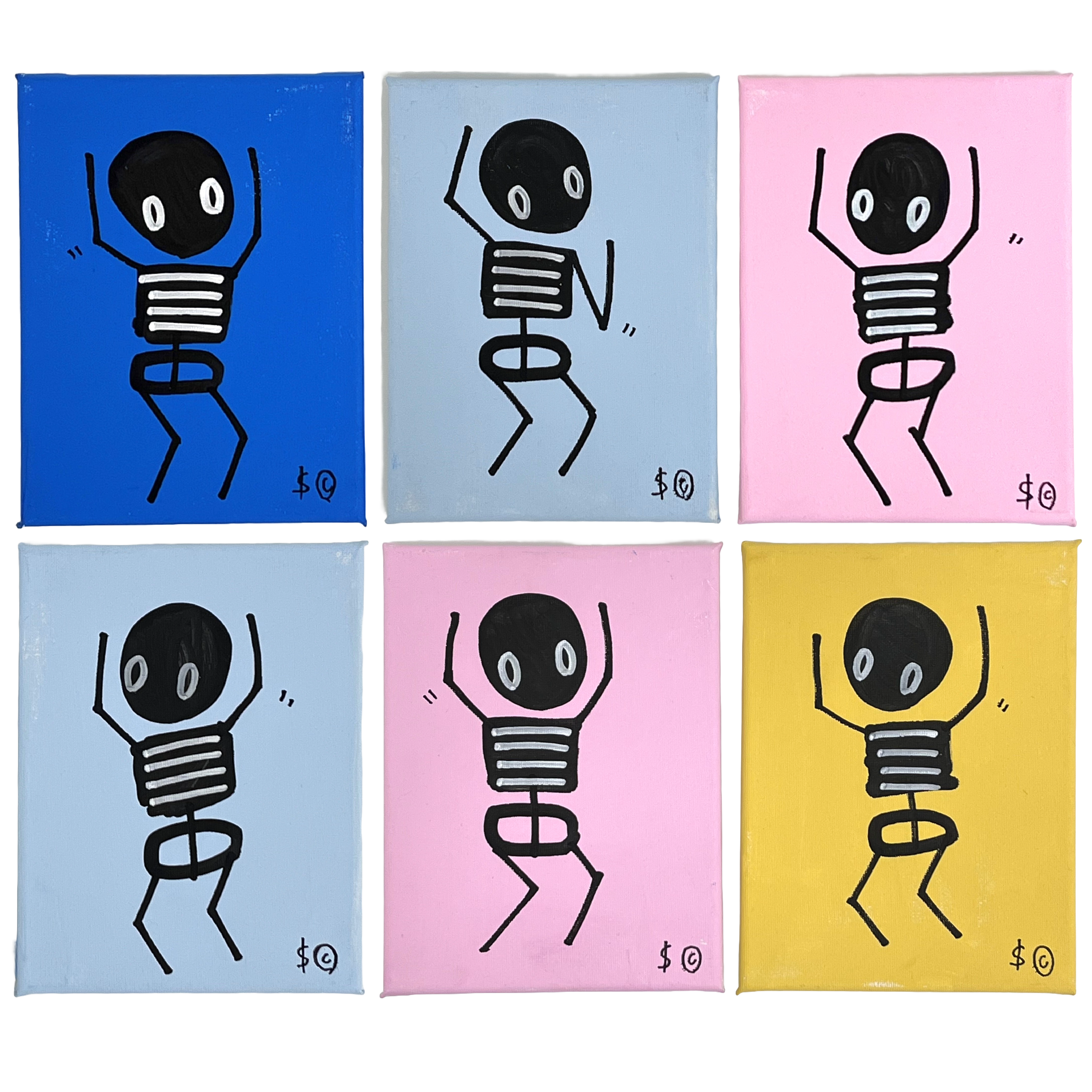 Dancing Skeleton Series by Skeleton Cardboard
