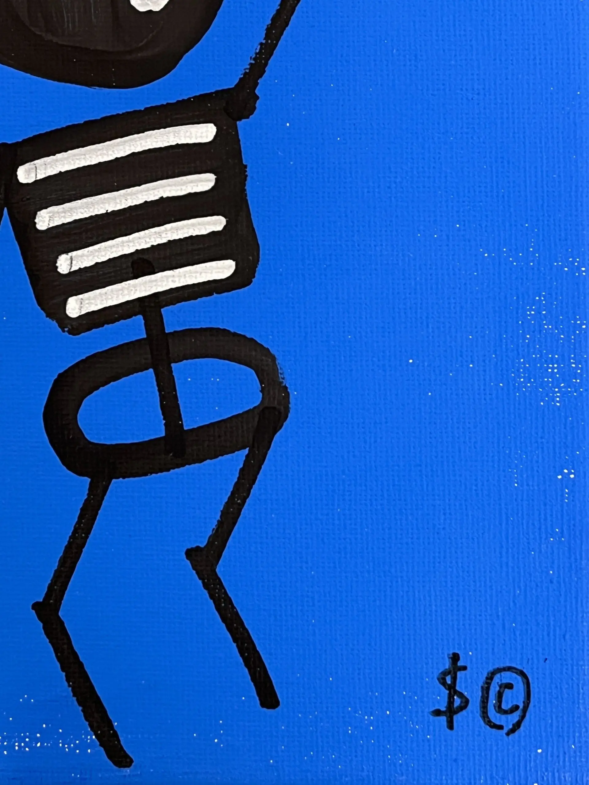 BRIGHT BLUE, RIGHT SIDE - DANCING SKELETON BY SKELETON CARDBOARD - Image 3