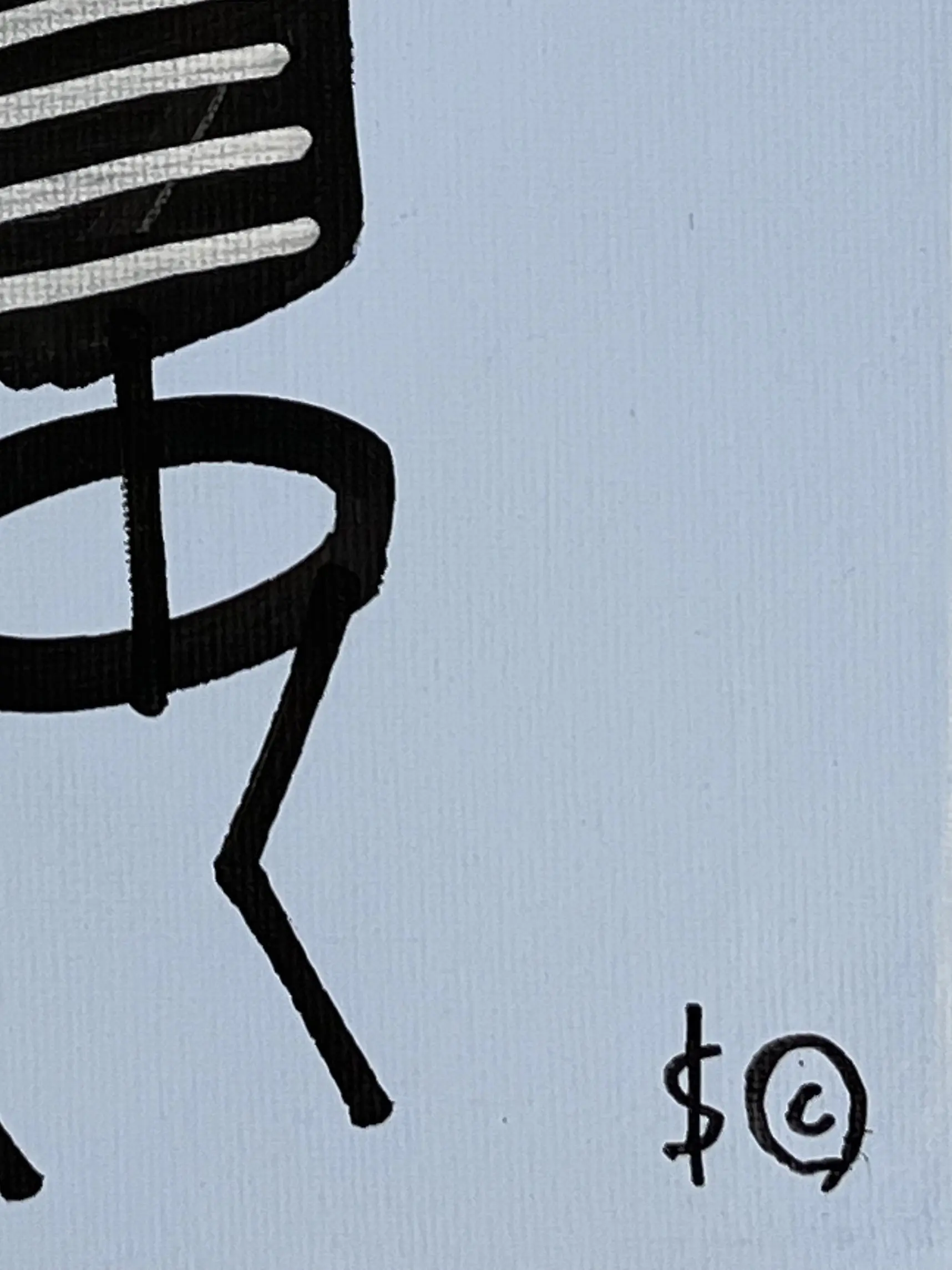 PALE BLUE, RIGHT SIDE - DANCING SKELETON BY SKELETON CARDBOARD - Image 3