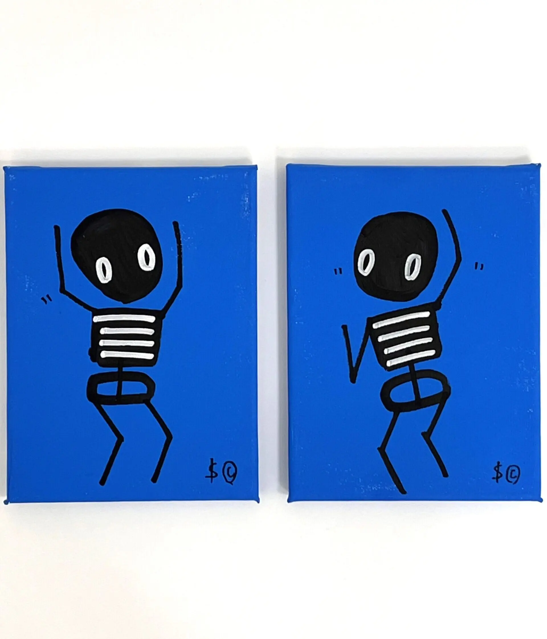 BRIGHT BLUE, RIGHT SIDE - DANCING SKELETON BY SKELETON CARDBOARD - Image 5