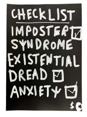 original artwork on black paper by Skeleton Cardboard