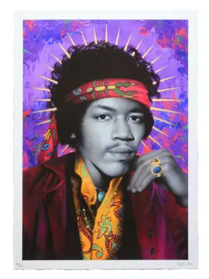 Jimi (Hand Finished Print) by ZABOU