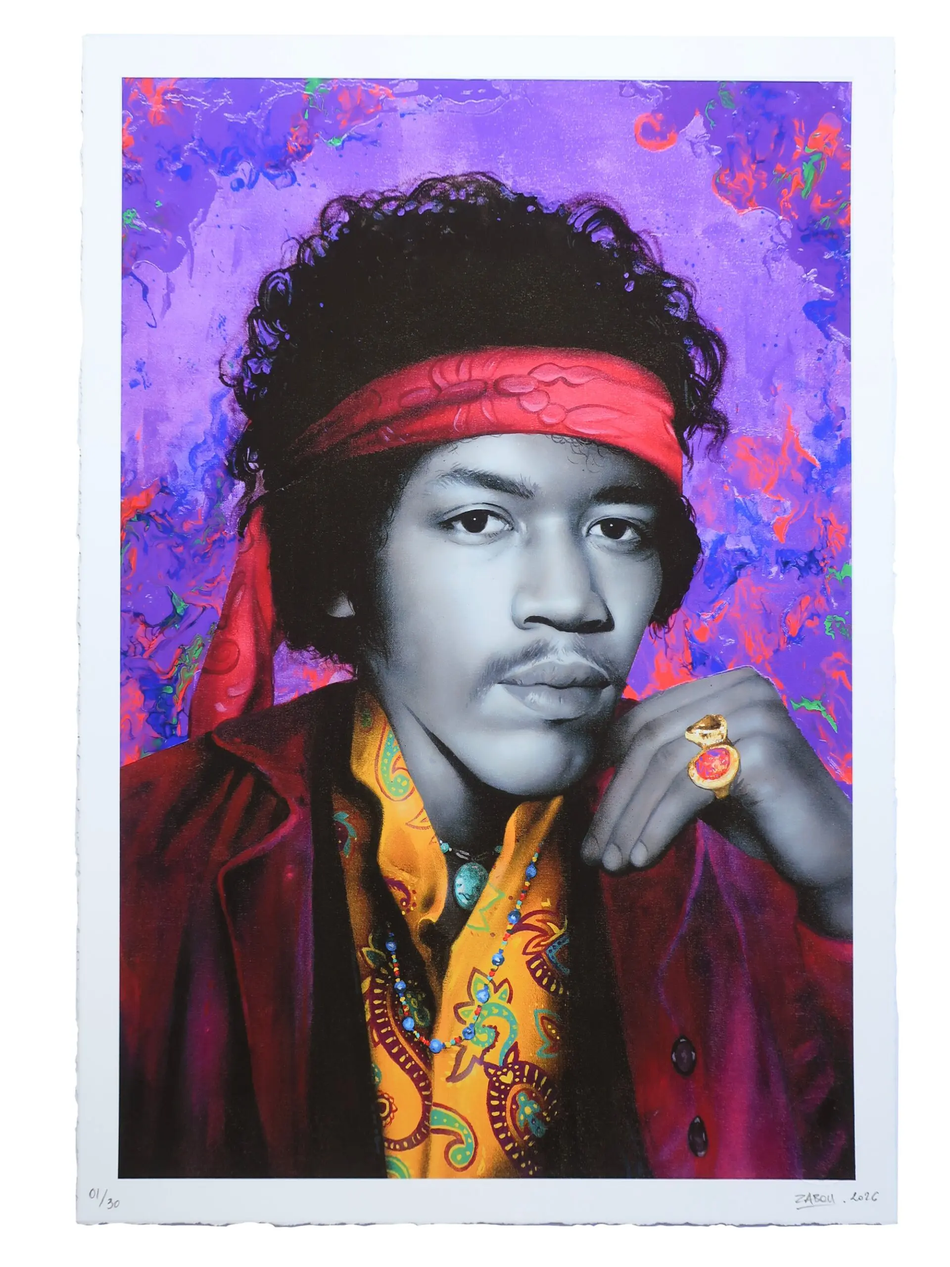 Jimi (Print) by Zabou