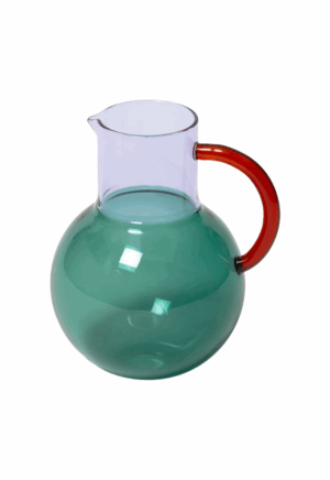 Small Pablo Glass Jug in Teal Purple Amber