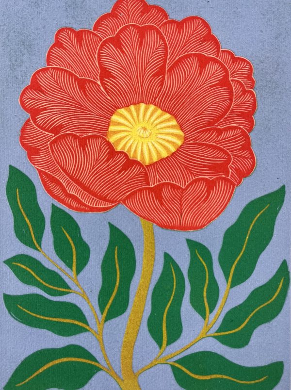 Peony on Light Blue by Grace Gillespie - Image 2