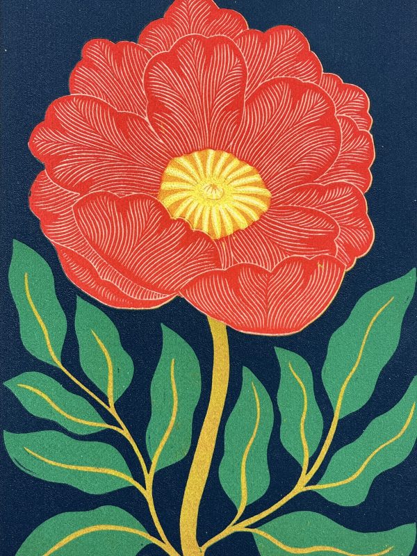 Peony on Dark Blue by Grace Gillespie - Image 2